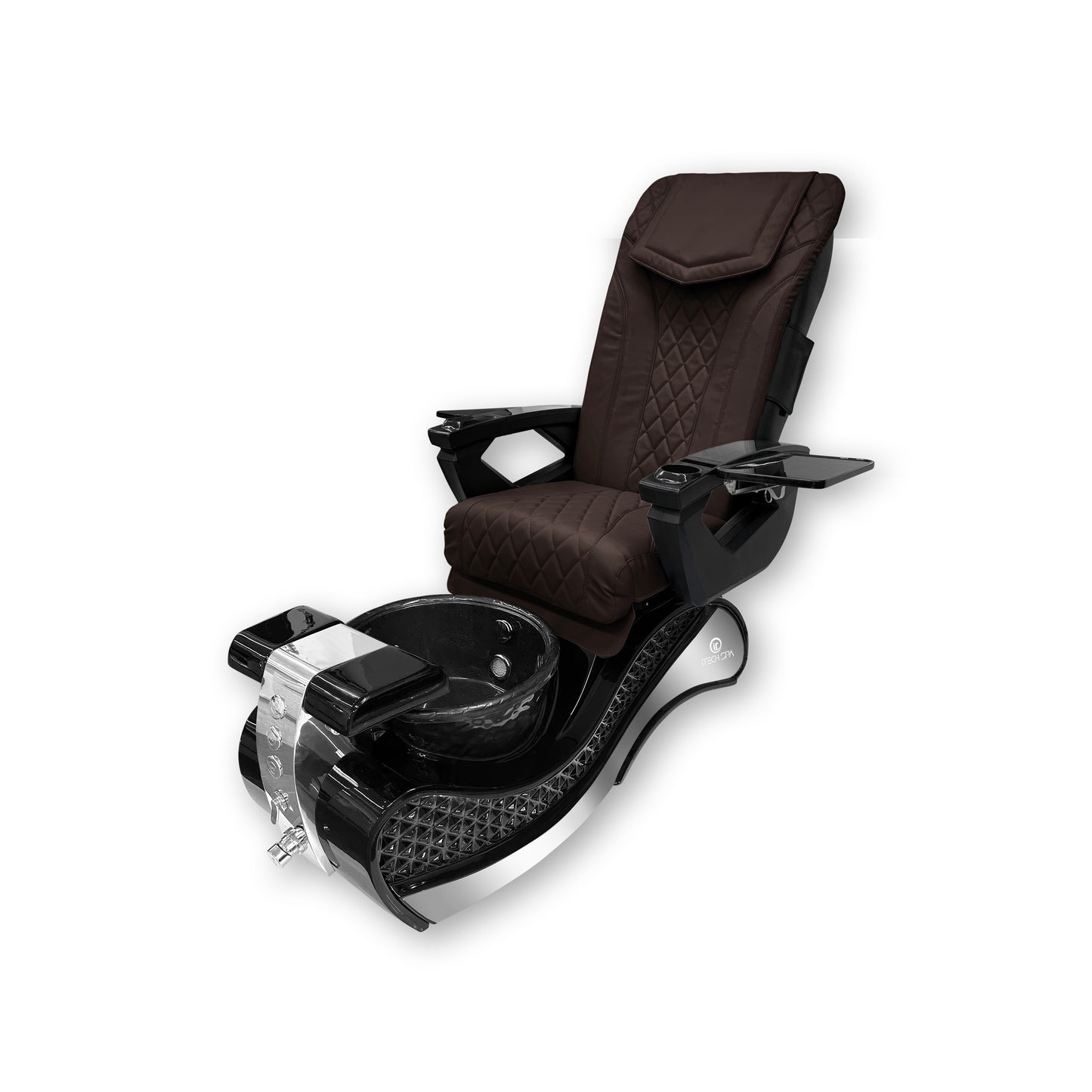 2025 Black New Wave Pedicure Spa Chair - Fiberglass Bowl - DT Pedispa Massage