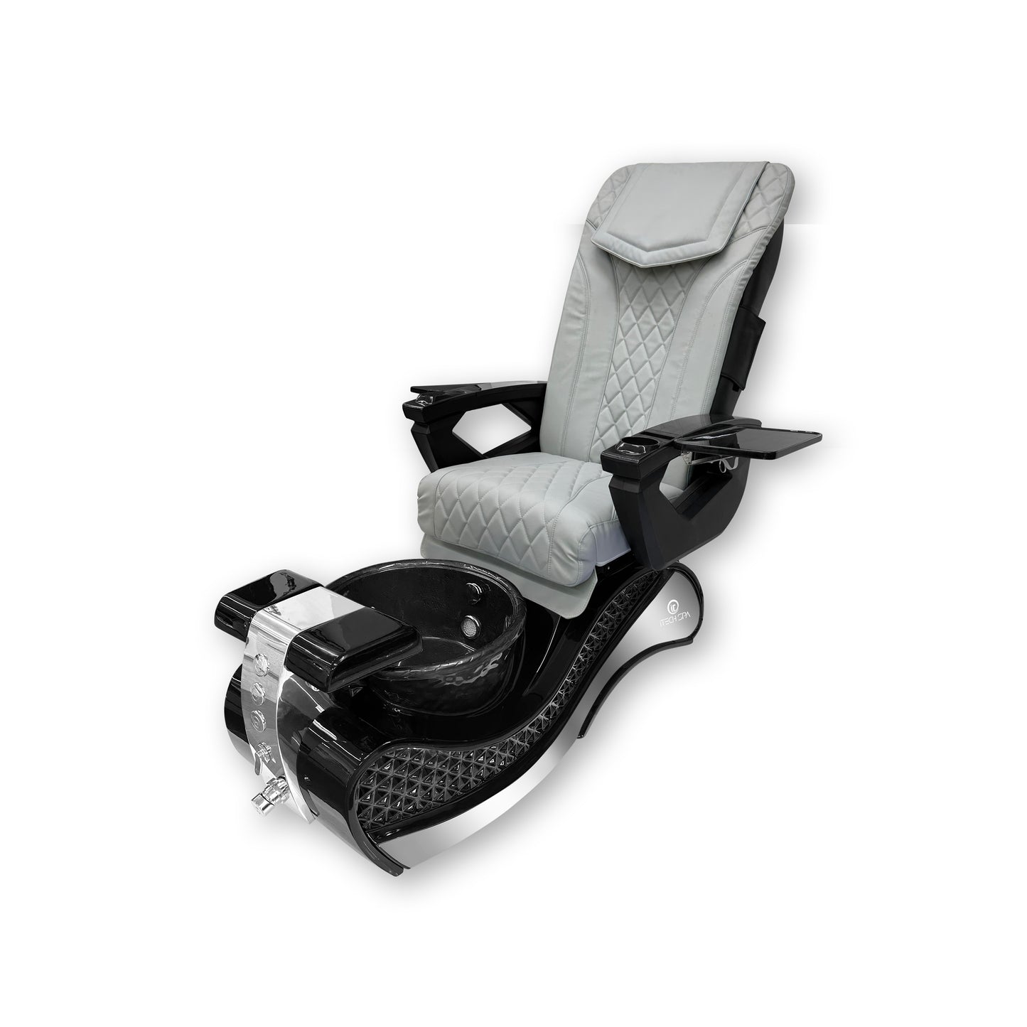 2025 Black New Wave Pedicure Spa Chair - Fiberglass Bowl - DT Pedispa Massage