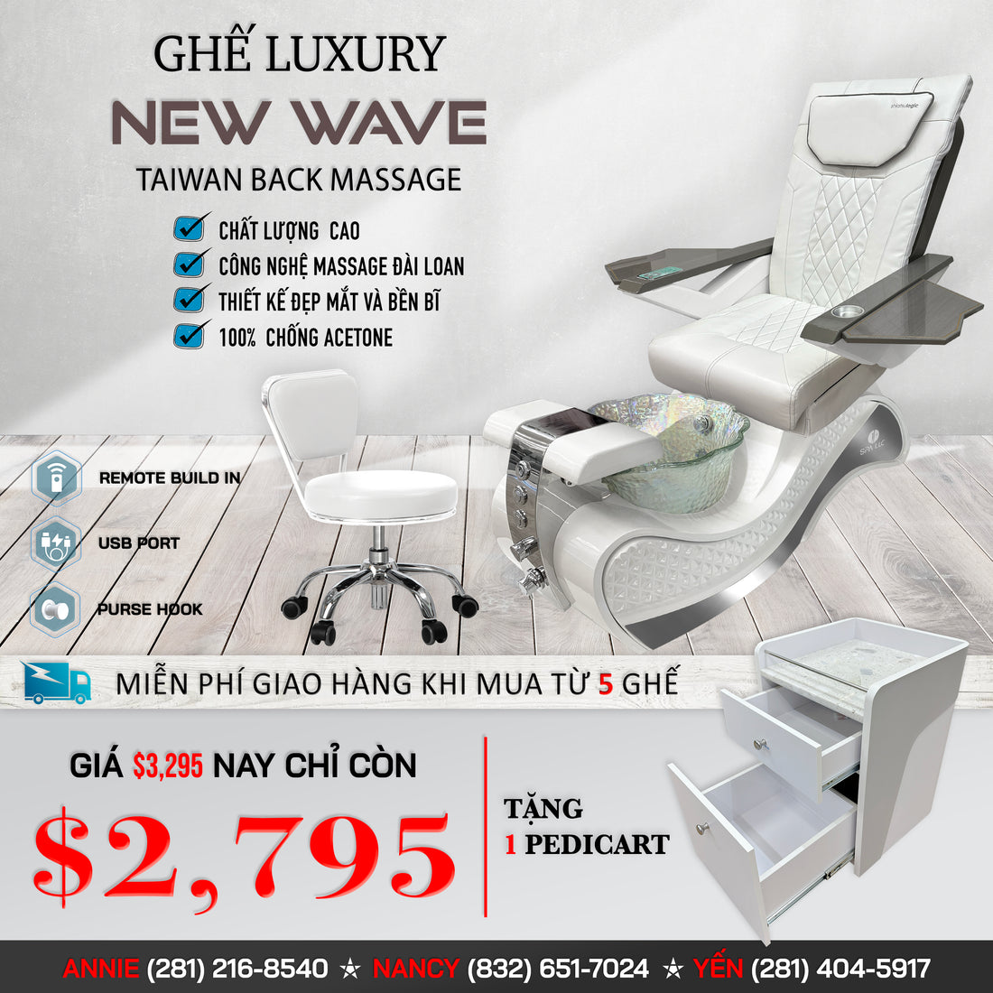 [Expired] New Wave with Taiwan Back Massage + Free Pedicart