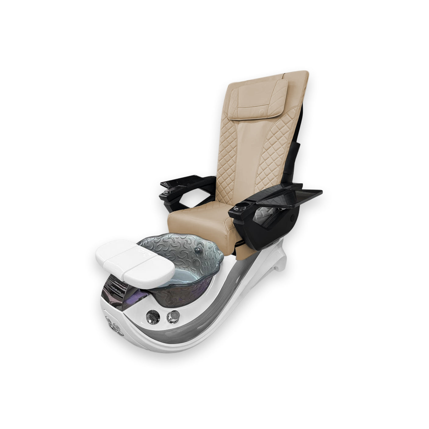 Dolphin Gray Stripe with Gray Fiberglass Bowl – DT PediSpa Back Massage