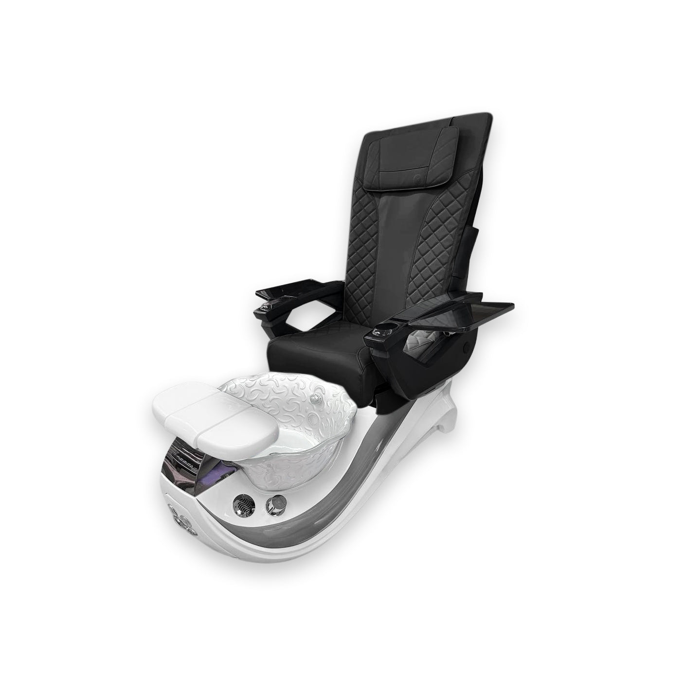 Dolphin Gray Stripe with White Fiberglass Bowl – DT PediSpa Back Massage