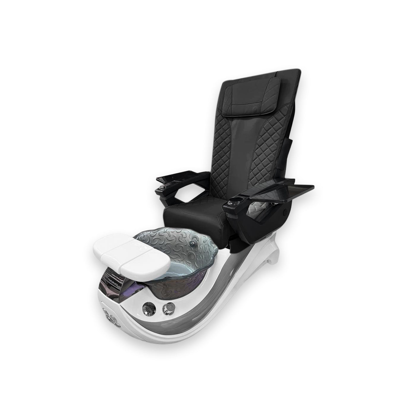 Dolphin Gray Stripe with Gray Fiberglass Bowl – DT PediSpa Back Massage