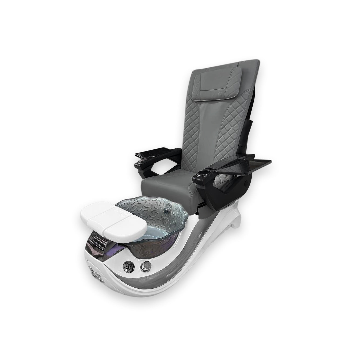Dolphin Gray Stripe with Gray Fiberglass Bowl – DT PediSpa Back Massage