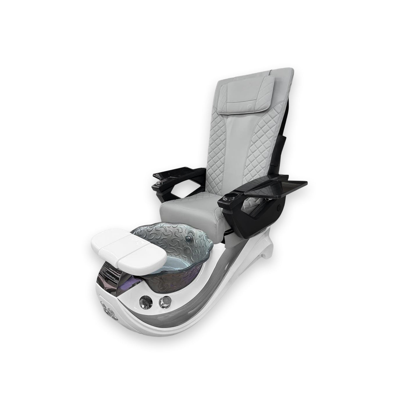 Dolphin Gray Stripe with Gray Fiberglass Bowl – DT PediSpa Back Massage