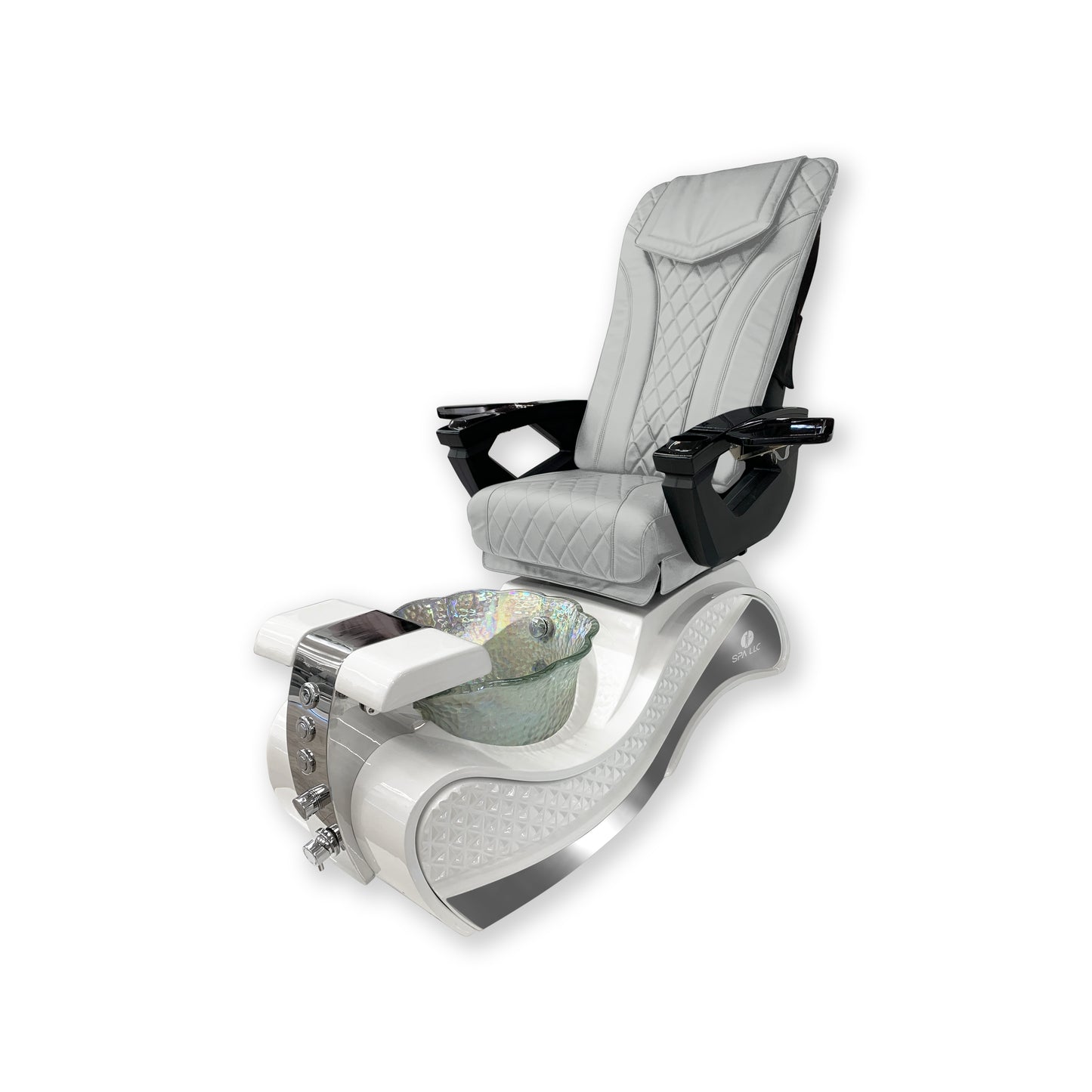 New Wave White Crystal Glass Bowl - DT Pedispa Back Massage