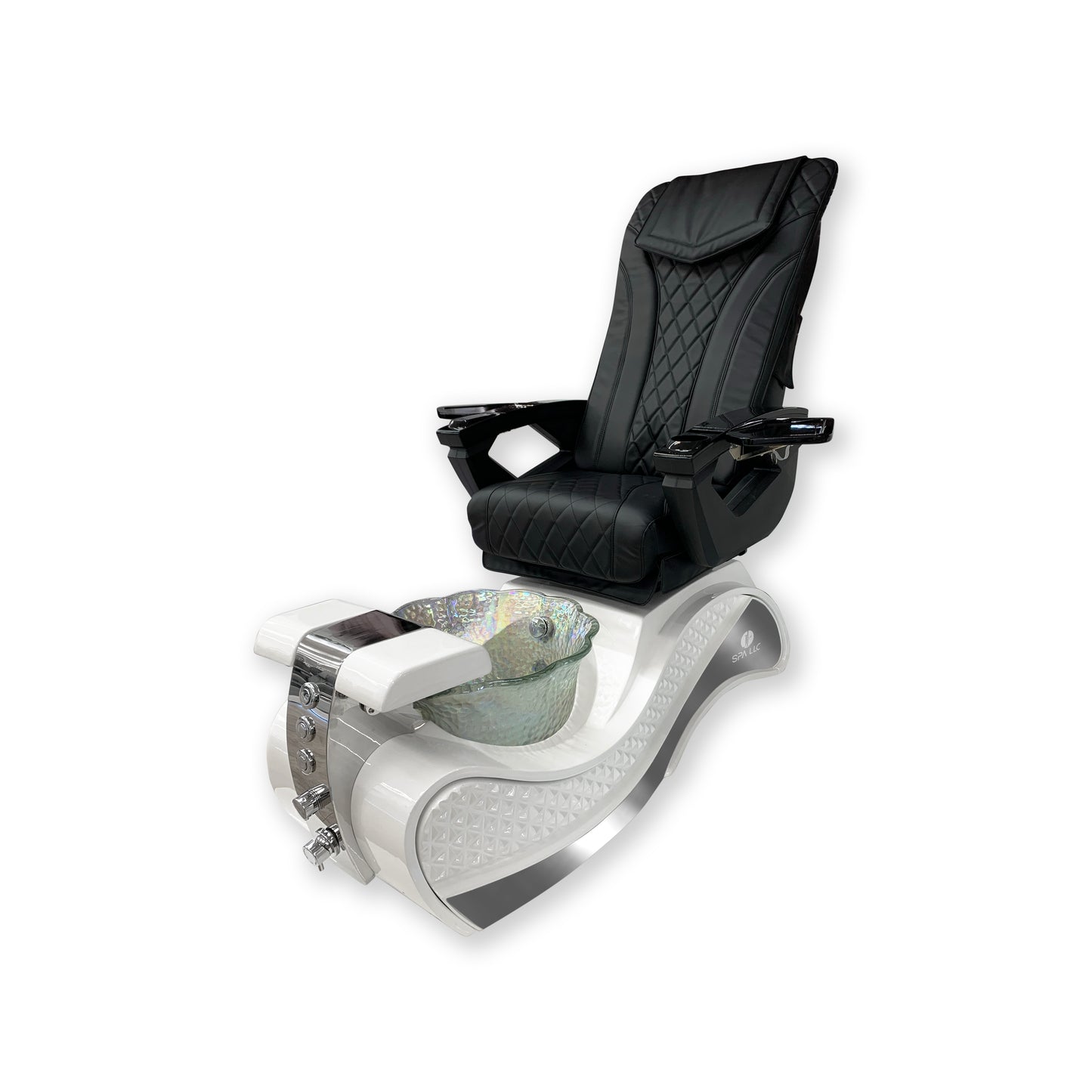 New Wave White Crystal Glass Bowl - DT Pedispa Back Massage