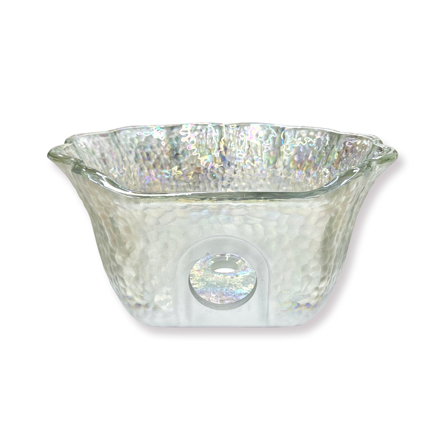 Dolphin White Glass Bowl