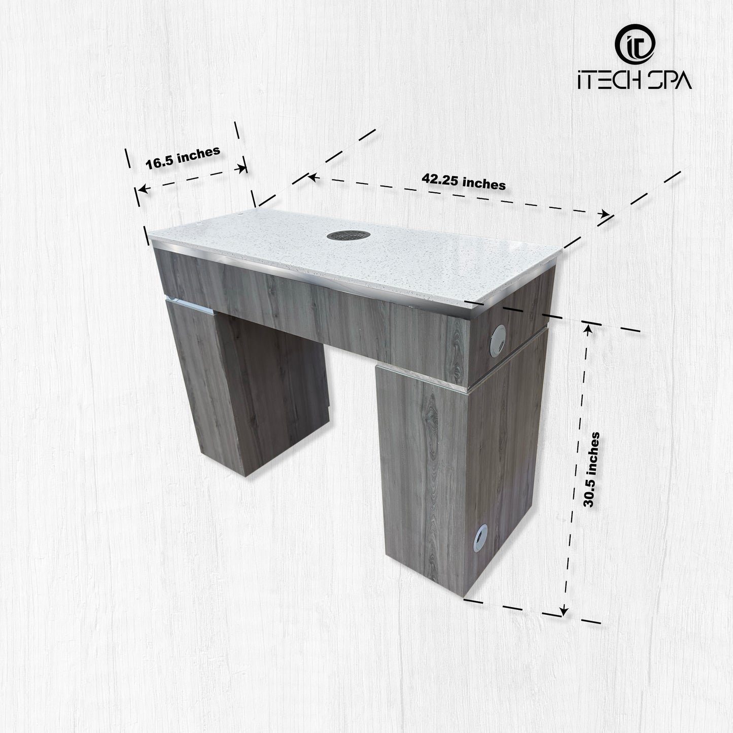 Abalone Grey Single Nail Table with build-in Air filter system